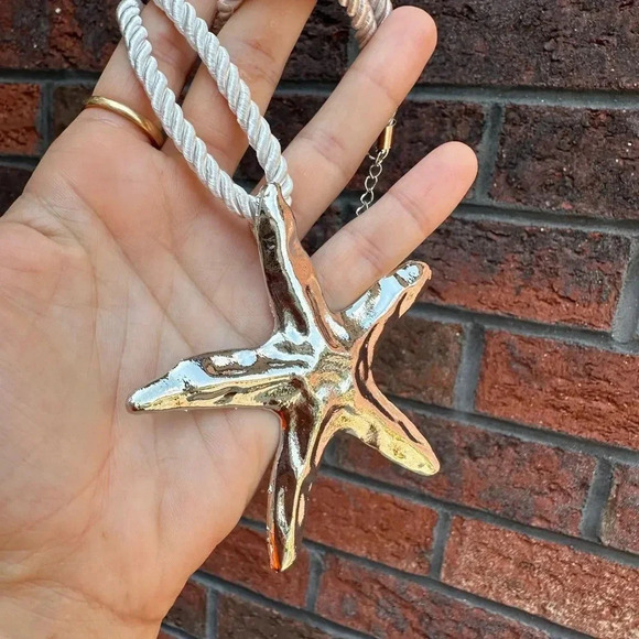 Zara Starfish Gold Necklace - Picture 6 of 10